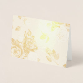 Gouden Rozen Folie Kaart, Standaard (5 "x7") Folie Kaarten