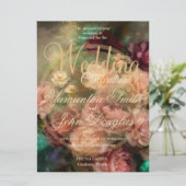 Gouden  Rozen geschilderd in oude Nederlandse stij (Staand voorkant)