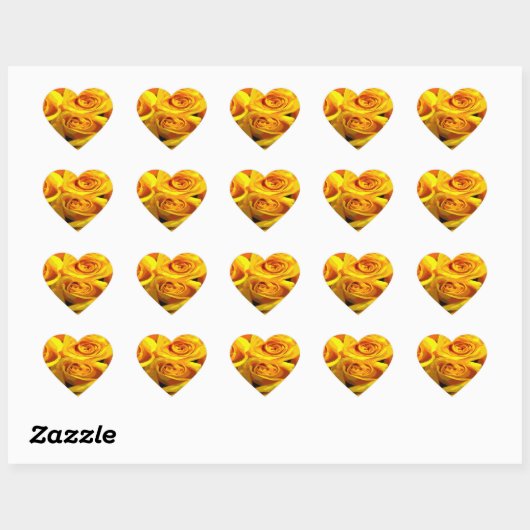  gouden rozen hart sticker (Vel)