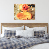 Gouden rozen kunst aan de muur canvas afdruk (Insitu (Slaapkamer))