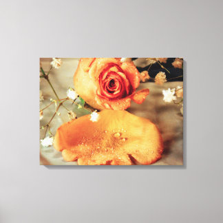 Gouden rozen kunst aan de muur canvas afdruk
