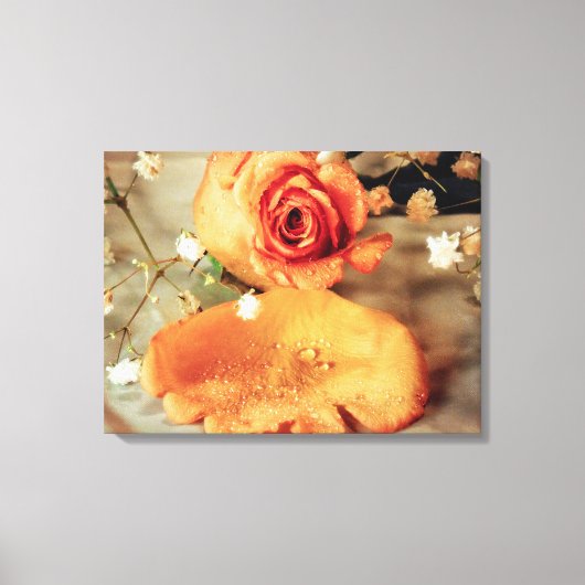 Gouden rozen kunst aan de muur canvas afdruk (Voorkant)
