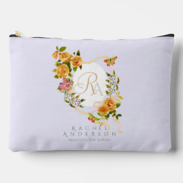Gouden Rozen lint Monogram Paarse Print Cut Naaiza Etui