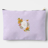 Gouden Rozen lint Monogram Paarse Print Cut Naaiza Etui (Achterkant)