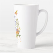 Gouden Rozen lint Verjaardag Latte Mok (Rechts)