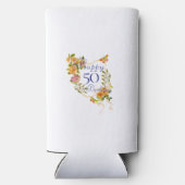 Gouden Rozen lint Verjaardagskoller Seltzer Blikjeskoeler (Achterkant)