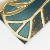 Gouden rozen met een metalen afwerking fleece deken (Hoek)