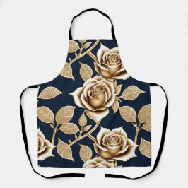 Gouden Rozen Met Een Metalen Afwerking Schort