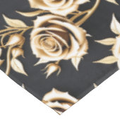 Gouden Rozen Met Scherpe Metallic Randen Tafelkleed (Gekanteld)