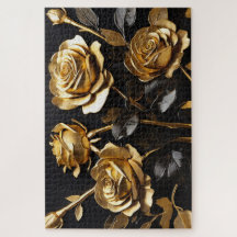 Gouden Rozen Modern Acryl