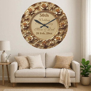 Gouden Rozen Oma Opa 50 Huwelijksjubileum Grote Klok