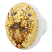 Gouden Rozen op Rozen Keramische Trekkracht Keramische Knop (Rechts)