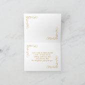 Gouden rozen op zwart, krullen Bruiloft Bedankt (Binnen)