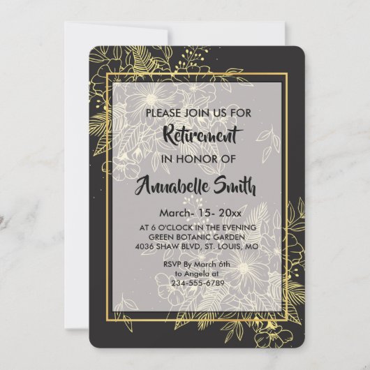 Gouden Rozen Pensioen Kaart (Voorkant)