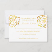 Gouden Rozen RSVP - Wit (Voorkant)