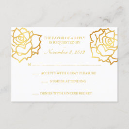 Gouden Rozen RSVP - Wit Kaartje