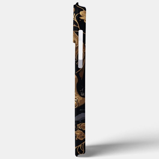 Gouden Rozen schedel Case-Mate iPhone Case (Achterkant / Links)