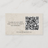 Gouden Rozen Shabby Chic Bruiloft Website Informatiekaartje (Achterkant)