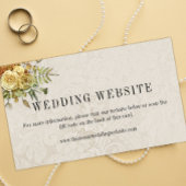 Gouden Rozen Shabby Chic Bruiloft Website Informatiekaartje