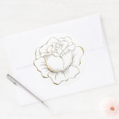 Gouden Rozen Stickers en Envelopzegel (Envelop)