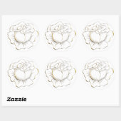 Gouden Rozen Stickers en Envelopzegel (Vel)