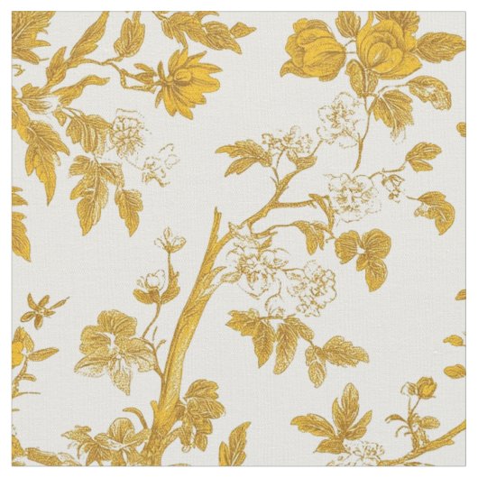 Gouden Rozen Takken Stof (Close Up)