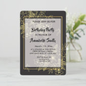 Gouden Rozen Verjaardagsfeest Kaart (Staand voorkant)