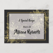 Gouden Rozen Vrijgezellenfeest Recept Briefkaart (Voorkant)