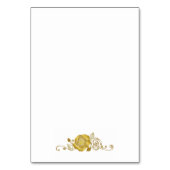 Gouden Rozen wervelingen bruiloft Kaart (Achterkant)