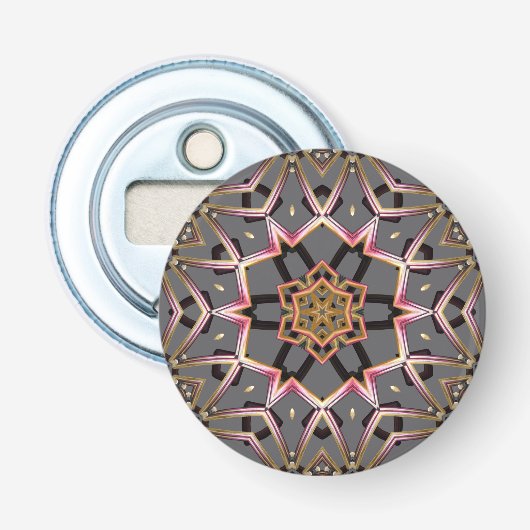 Gouden Rozet Button Flesopener (Voorkant)