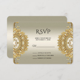 Gouden RSVP-kaart RSVP Kaartje