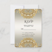 Gouden  RSVP-kaart RSVP Kaartje (Voorkant)