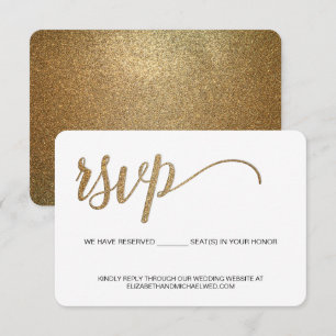 Gouden RSVP zonder mailing gereserveerde zitplaats Kaartje