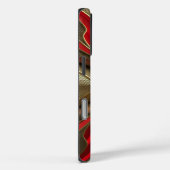 Gouden rug en rood patroon Case-Mate iPhone case (Achterkant / Rechts)