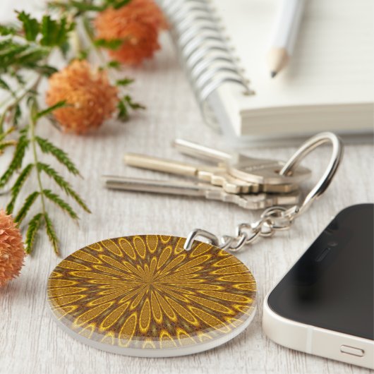 Gouden Ruimte Sleutelhanger (Voorkant Rechts)