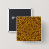 Gouden Ruimte Vierkante Button 5,1 Cm (Voorkant /achterkant)
