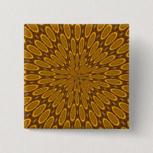 Gouden Ruimte Vierkante Button 5,1 Cm