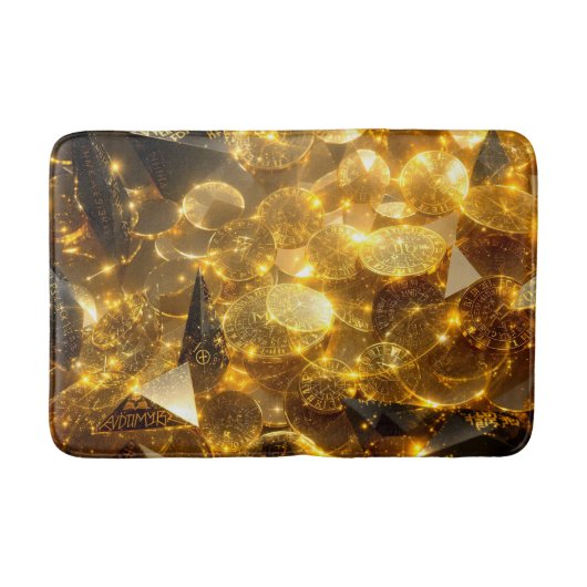 gouden runemunten badmat (Voorkant)