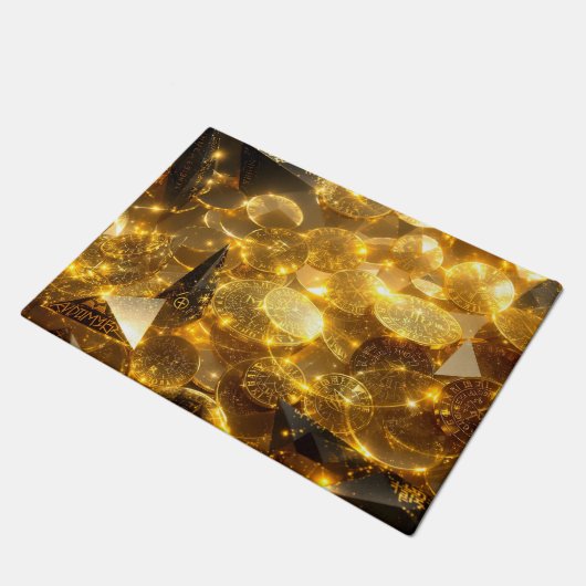 gouden runemunten deurmat (Schuin)