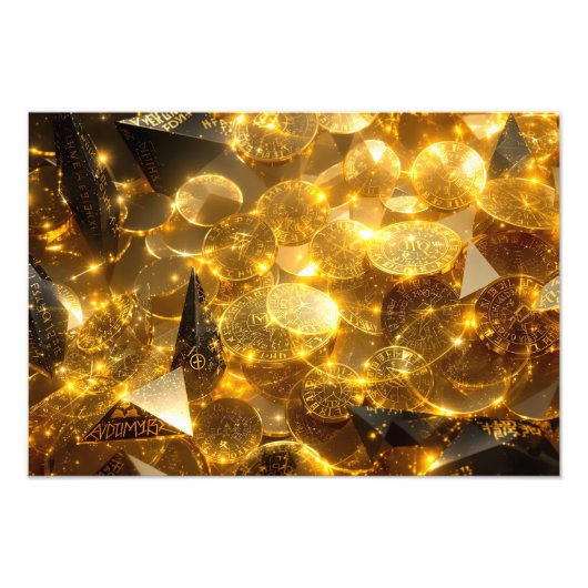 gouden runemunten foto afdruk (Voorkant)