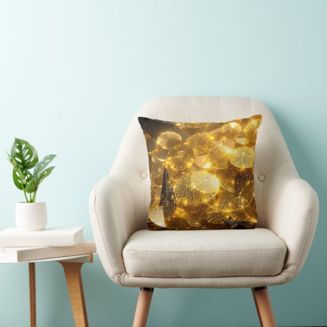 gouden runemunten kussen (Stoel)