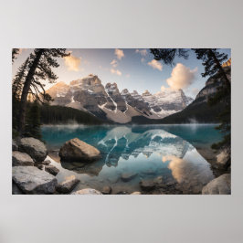 Gouden rust aan het Moreenmeer Poster