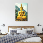 Gouden rust canvas afdruk (Insitu (Slaapkamer))