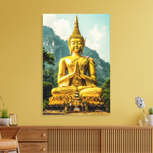 Gouden rust canvas afdruk (Insitu (Woonkamer))