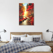 Gouden rust: een herfstbos canvasprint canvas afdruk (Insitu (Slaapkamer))