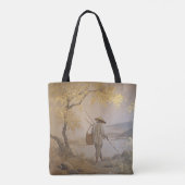 Gouden Rust met Japanse Visser Tote Bag (Achterkant)