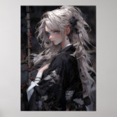 Gouden rust: schoonheid van de oosterse anime poster (Voorkant)