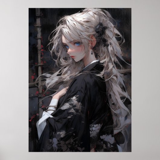 Gouden rust: schoonheid van de oosterse anime poster (Voorkant)