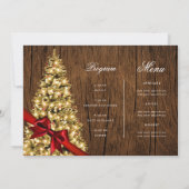 Gouden rustieke kerstboom nodigen programma uit Me (Achterkant)