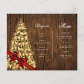 Gouden rustieke kerstboom nodigen programma uit Me (Achterkant)